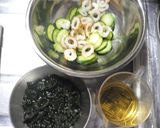 ワカメきゅうりの酢の物♪＋ちくわじゃこ♪作り方1写真