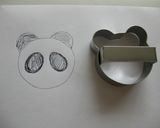 クマ型でパンダちゃんクッキー♪作り方2写真