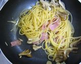 食欲そそる♪舞茸とベーコンの和風パスタ作り方4写真