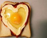食パン❥ハート作り方1写真