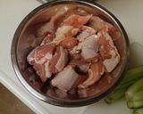 小松菜と鶏もも肉のシャンタン炒め作り方1写真