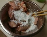 小松菜と鶏もも肉のシャンタン炒め作り方2写真