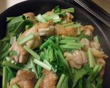 小松菜と鶏もも肉のシャンタン炒め作り方4写真