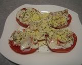 レンジ料理 - スライストマトの温サラダ作り方3写真