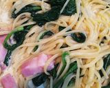 ＊ベーコンとほうれん草のクリームパスタ＊作り方8写真