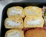 時短！お弁当に白身が真ん中の卵焼き作り方3写真
