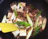 大皿一品！超簡単♡肉豆腐〜すきやき風味〜作り方6写真