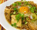 大皿一品！超簡単♡肉豆腐〜すきやき風味〜作り方9写真