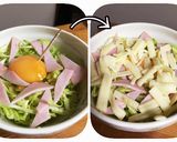 レンジで1分^o^簡単キャベツの巣ごもり作り方2写真