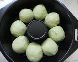 HBで簡単★抹茶のリースちぎりパン作り方4写真