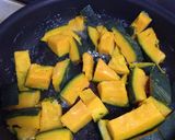 かぼちゃの皮の箸休めハニーマスタード炒め作り方2写真