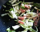 ＊白菜とベーコンのミルクスープパスタ＊作り方4写真