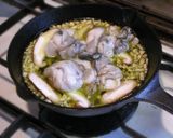 スキレットで作る牡蠣と椎茸のアヒージョ作り方4写真