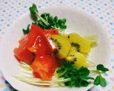 前菜に♪キウイのわさびドレ和え作り方5写真