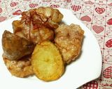 鶏肉と新じゃが芋の☆甘辛和え♡♥♡作り方5写真