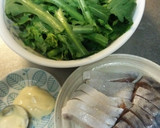 簡単☆しめ鯖と春菊の副菜☆炒めるだけ作り方1写真