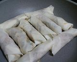 青椒肉絲でパリパリ春巻き作り方10写真
