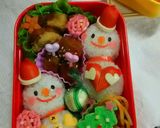 雪だるまサンタのクリスマス弁当作り方9写真