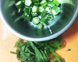 ふんわり♪大葉香る♪オクラ入り山芋焼き作り方2写真