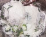 ふんわり♪大葉香る♪オクラ入り山芋焼き作り方3写真