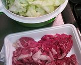 レタスと牛こま炒め・汁うまし!作り方1写真
