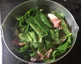 水不用!小松菜と豚肉の煮物作り方2写真