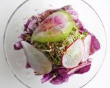 紫白菜(白菜)とスプラウトのおかかサラダ作り方7写真