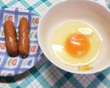 粗挽きウインナーの卵巻き作り方1写真