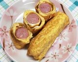 粗挽きウインナーの卵巻き作り方4写真