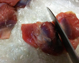 砂肝と椎茸と小松菜のにんにく醤油炒め☆作り方1写真