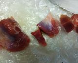 砂肝と椎茸と小松菜のにんにく醤油炒め☆作り方2写真