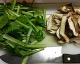 砂肝と椎茸と小松菜のにんにく醤油炒め☆作り方4写真