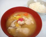 めっけもん♪ささみ肉入り味噌汁作り方6写真