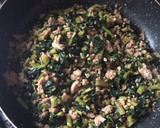 冷凍した大根葉と挽肉で作る炒め煮おかず作り方6写真