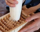 みぞれ鍋に大根おろしアート　シロクマ作り方1写真