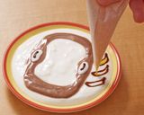 ヨーグルトアート　チョコモンキー作り方4写真