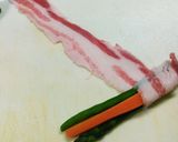 簡単☆アスパラとインゲンの肉巻き　豚バラ作り方3写真