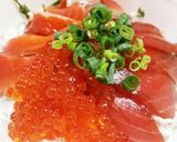 マグロ&サーモンの漬け❤海鮮丼♪作り方6写真