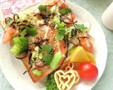 鮭×目玉焼き×ブロッコリーの和トースト作り方8写真