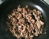 牛肉炒め。手作りタレで。おにぎらずにも!作り方3写真