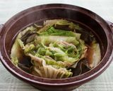 美味！白菜ミルフィーユの辛子明太みぞれ鍋作り方3写真
