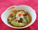 美味！白菜ミルフィーユの辛子明太みぞれ鍋作り方5写真