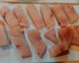 カジキマグロのネギ、キクラゲあんかけ作り方1写真
