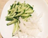 簡単！牛肉と大根ときゅうりのサラダ。作り方2写真