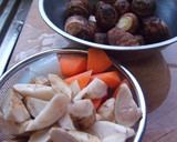 厚揚げと根菜の煮付け作り方1写真