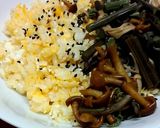 卵ガーリックライスの山菜ポークソテーのせ作り方5写真