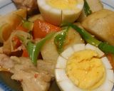 里いもと鶏のピリ辛中華風煮物作り方8写真