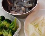 甘卵ソース♪海老とブロッコリーの炒めもの作り方1写真