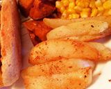 揚げ焼きガーリックフライドポテト作り方4写真