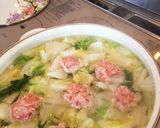 白菜と肉団子のあったか鍋〜作り方2写真